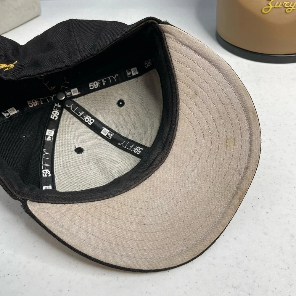 NFL Pittsburgh Steelers New Era 59Fifty  vintage fitted size 7 baseball cap/ BLK